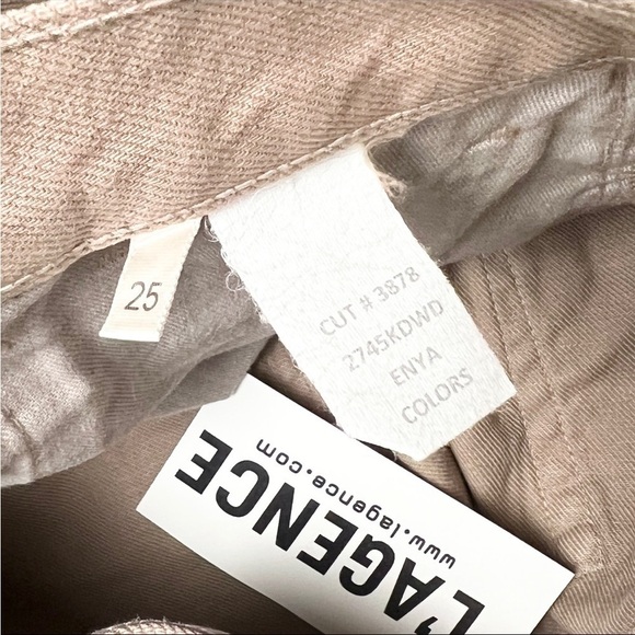 NWT L’AGENCE 90s High Waist Khaki Distressed Denim Rip Knee Ankle Crop Jean 25 - Picture 6 of 8